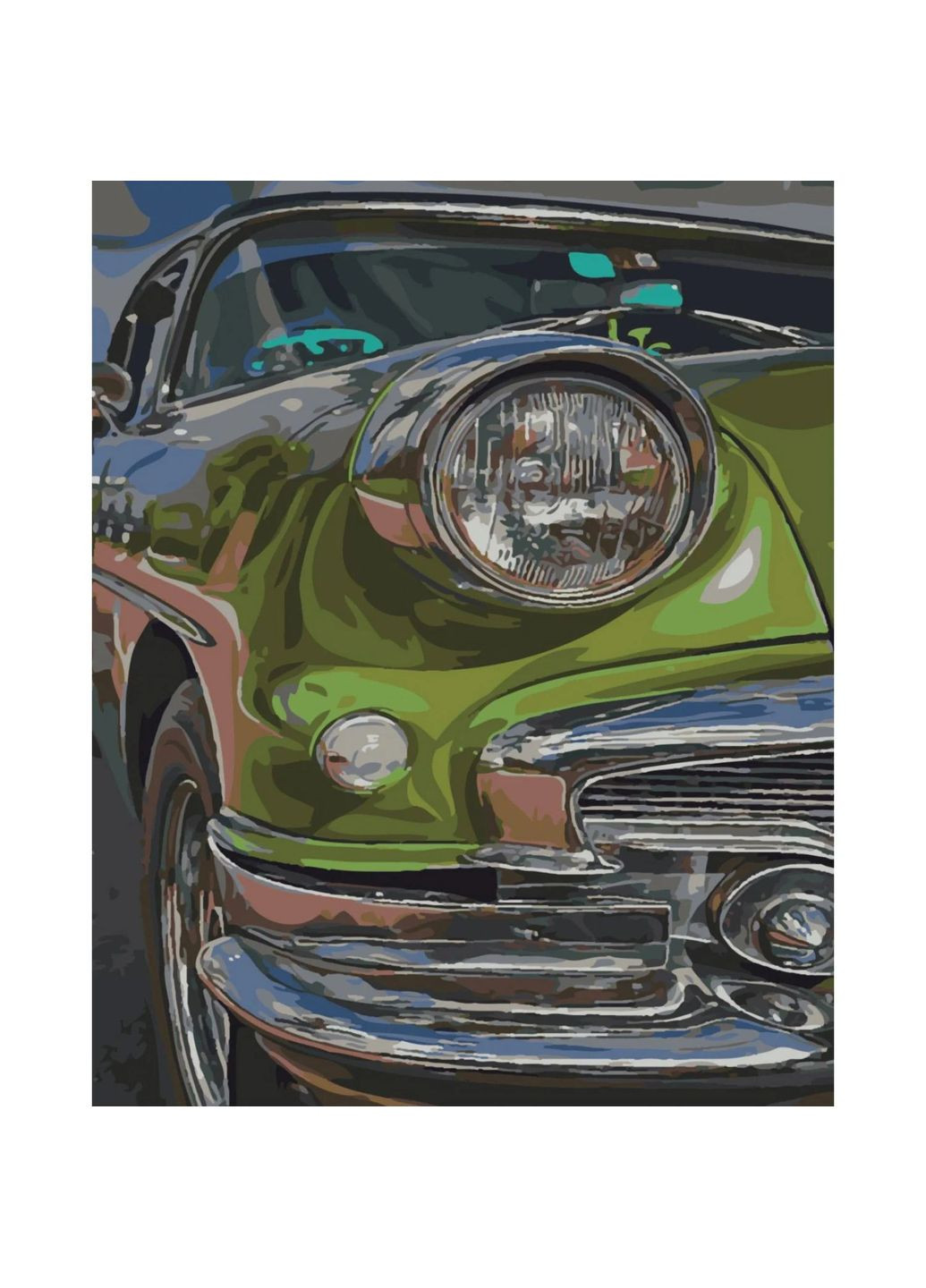 Картина для рисования по номерам Глаз автомобиля 40х50 (SY6515) Стратег (365546239)