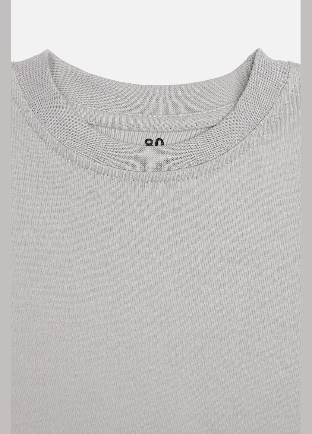 Светло-серая демисезонная футболка с коротким рукавом для мальчика цвет светло-серый cb-00273340 Yuki