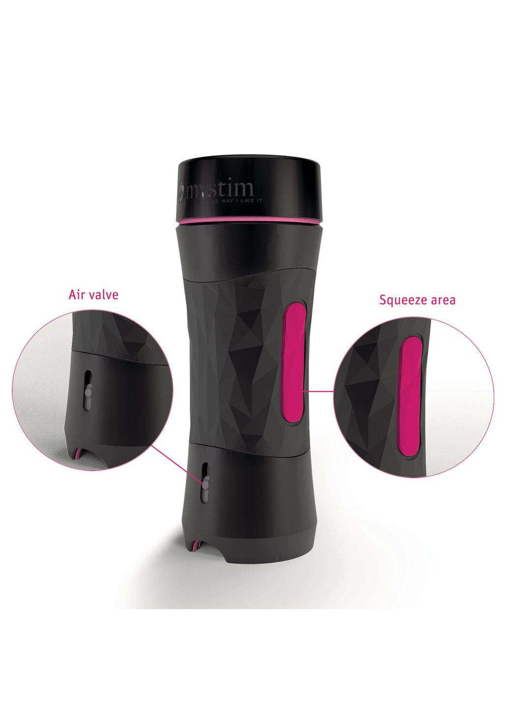 Мастурбатор-попка O(h) PUSH ME Anus, можна стискати та регулювати вакуум Mystim (296492070)