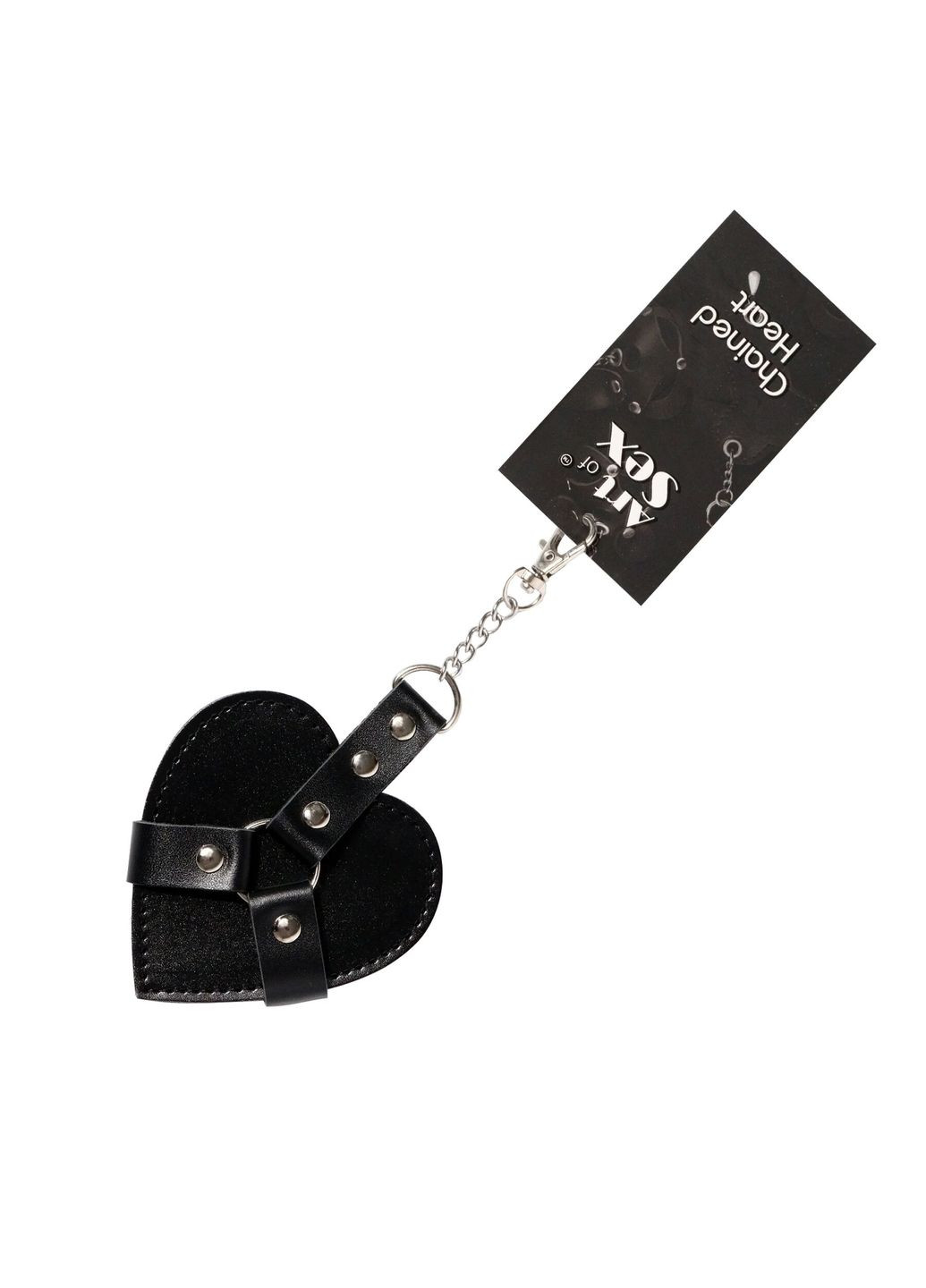 Брелок на карабине для ключей Chained Heart, Черный Art of Sex (335388769)