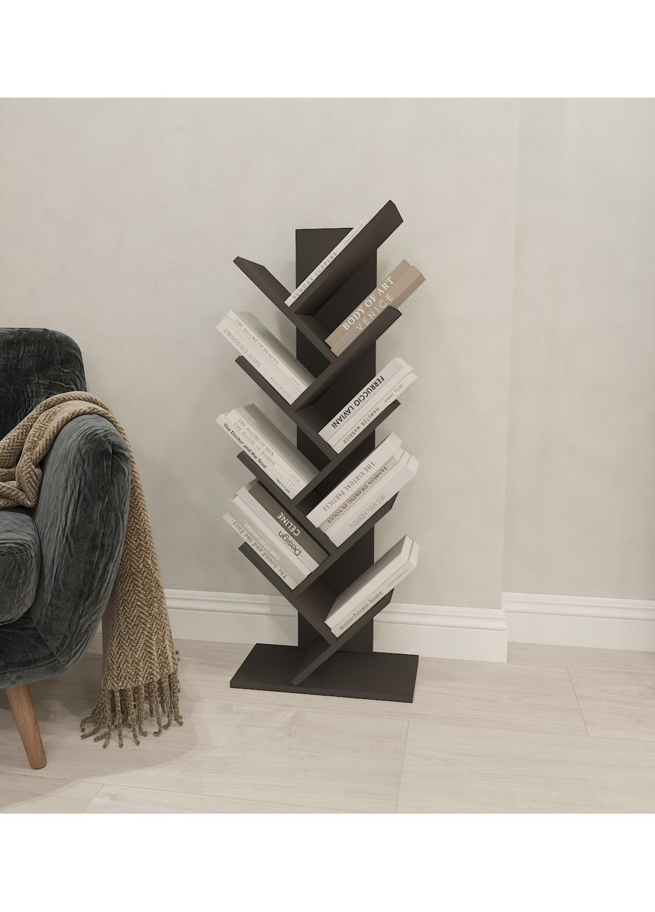 Полиця для книг у формі дерева, підлогова полиця для дому з ДСП, стелаж Р0033 No Brand (371910418)