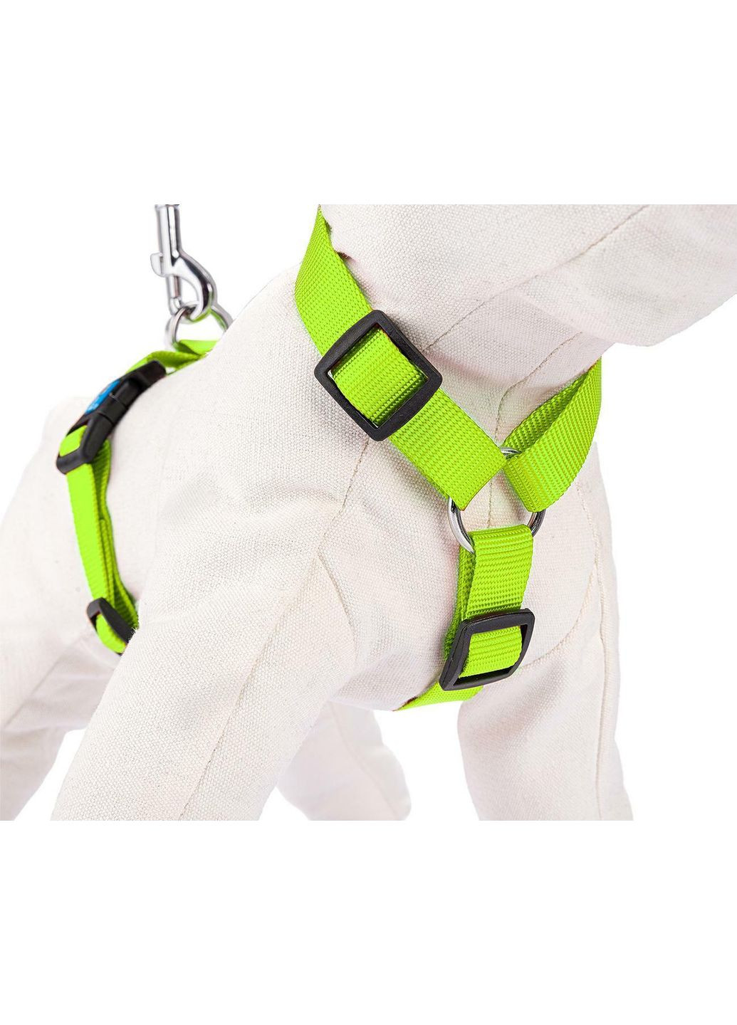 Шлейка-нагрудник для собак, нейлон, A-28–46 см, B-40–56 см, C-11–15 см, ширина ремешка: 1,5 см, S, лаймовый Happet (353303356)