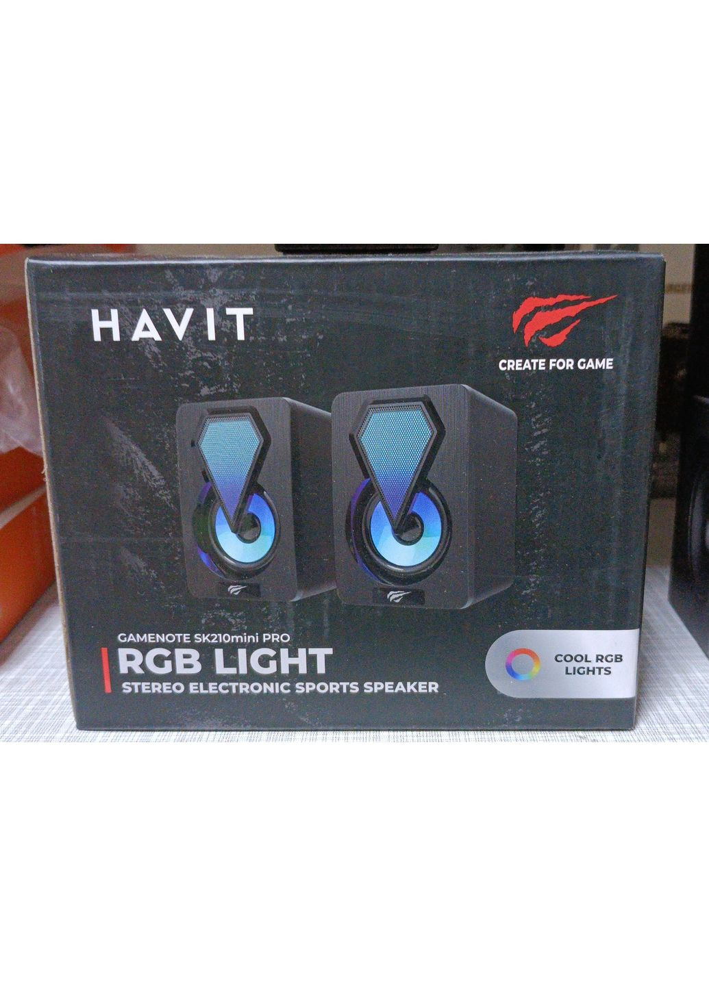 Ігрові колонки HV-SK210 mini PRO USB 2.0 RGB Black Havit (361440422)