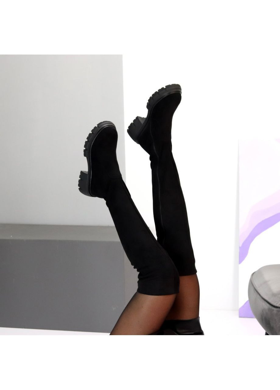 Чорні ботфорти No Brand (368277949)