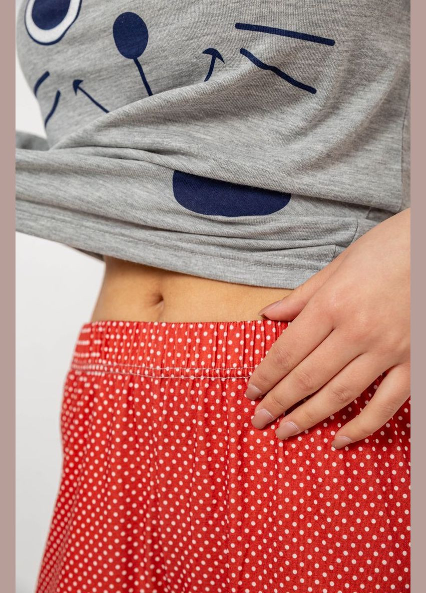 Теракотова всесезон жіноча піжама з принтом Fashion