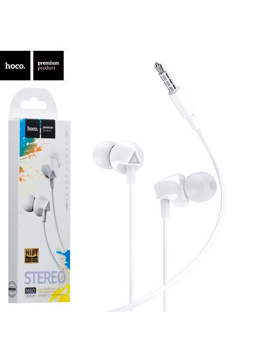 Наушники с микрофоном Hoco M60 белые No Brand (354704288)
