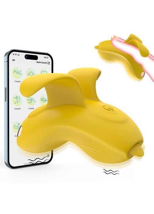 Клитеральный смарт-вибратор на палец Love Spouse Желтый – Смарт вибраторы No Brand (370611894)