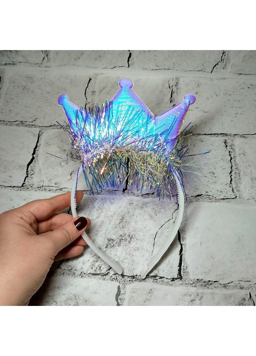 Обруч для волос дитячий Корона обідок карнавальний Срібний No Brand (368774700)