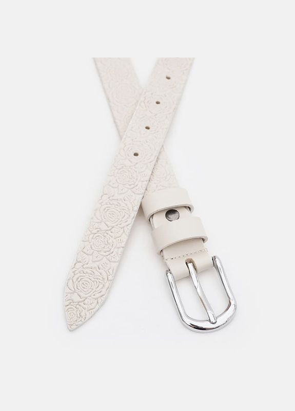 Шкіряний жіночий ремінь 110v1genw88-c Бежевий Borsa Leather (302972558)