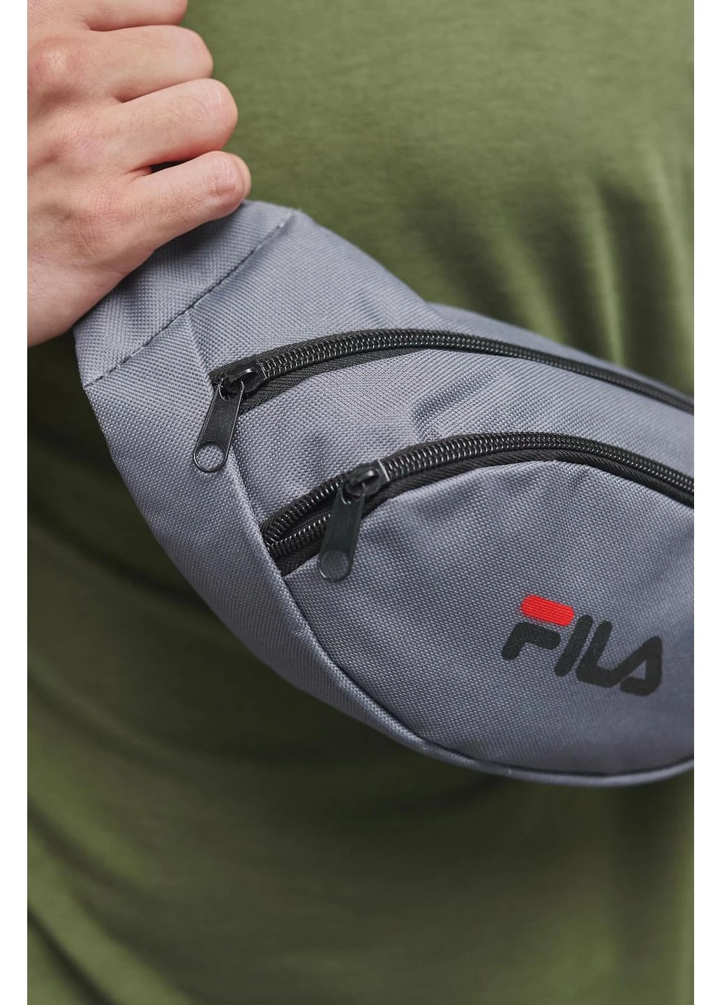 Бананка Fila сіра, чорне лого # - (395673917)