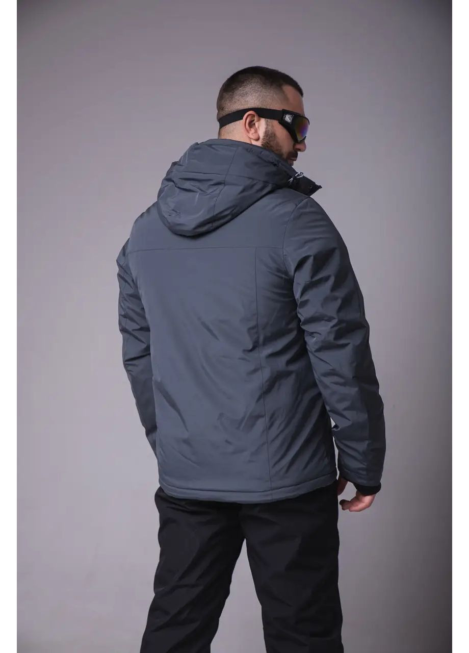 Сіра зимня чоловіча термокуртка гірськолижна повсякденна сноубордична Aolugang куртка лижна