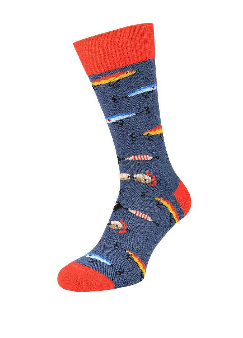 Серые носки мужские вивидсокс рыбалка VividSocks (301651390)