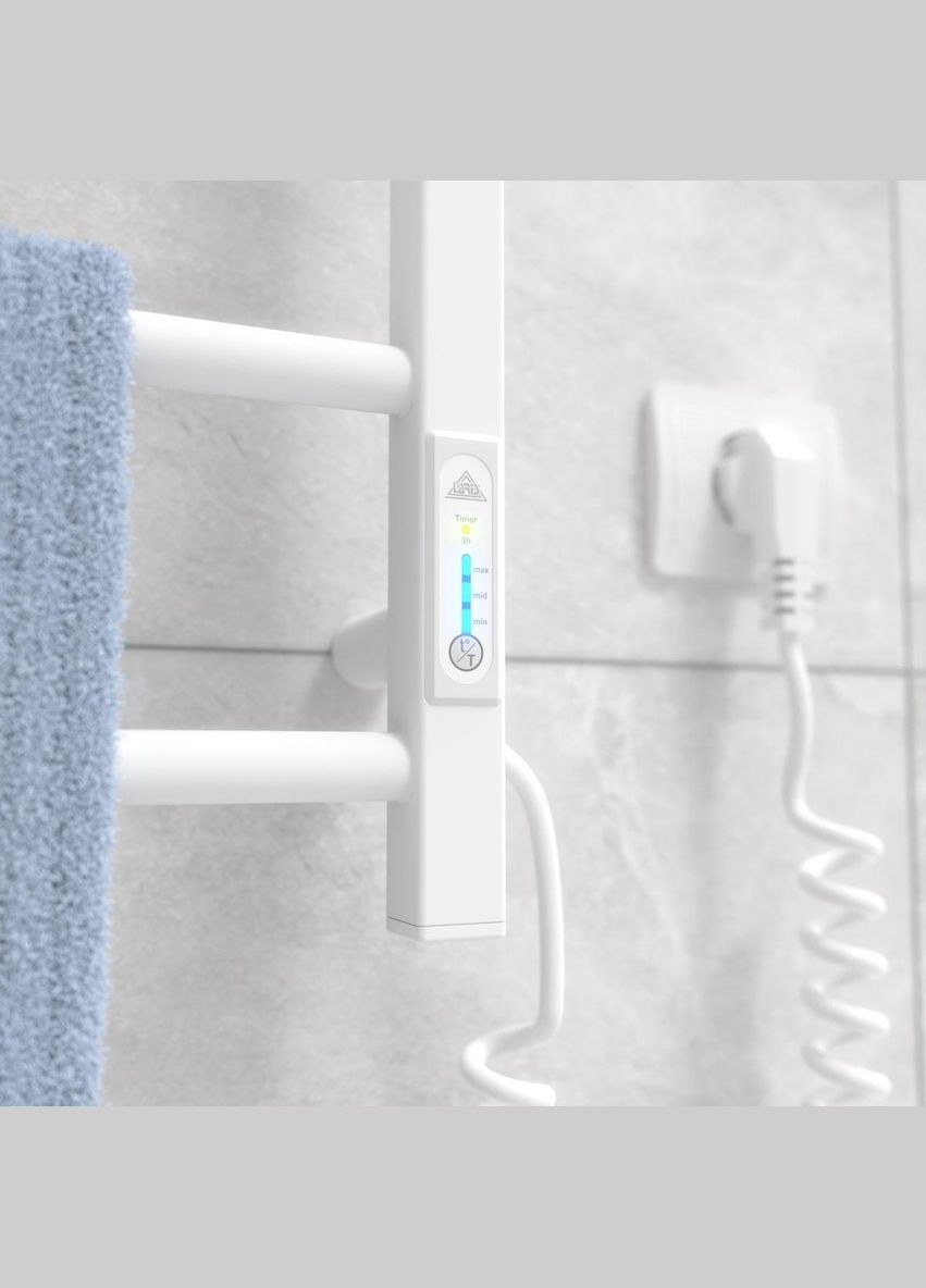 Електрична рушникосушарка Зебра Альфа ЧФ8 400 х 800 Е (підкл. справа) R3 Laris (336932663)