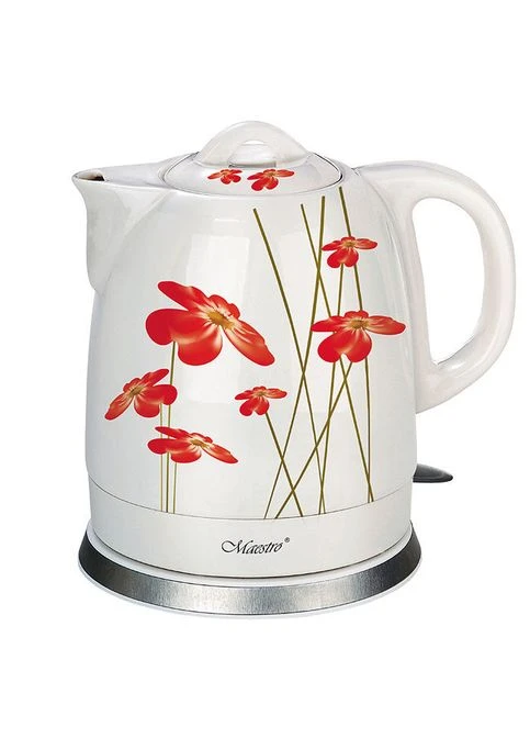 Електрочайник керамічний 1.5 л (MR-066-RED FLOWERS) Maestro (328601078)