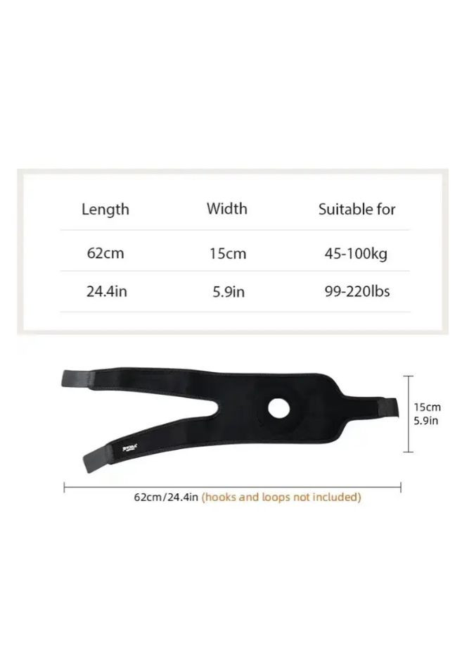 Наколінник спортивний, еластичний суглобовий фіксатор з бандажом. No Brand (316090023)