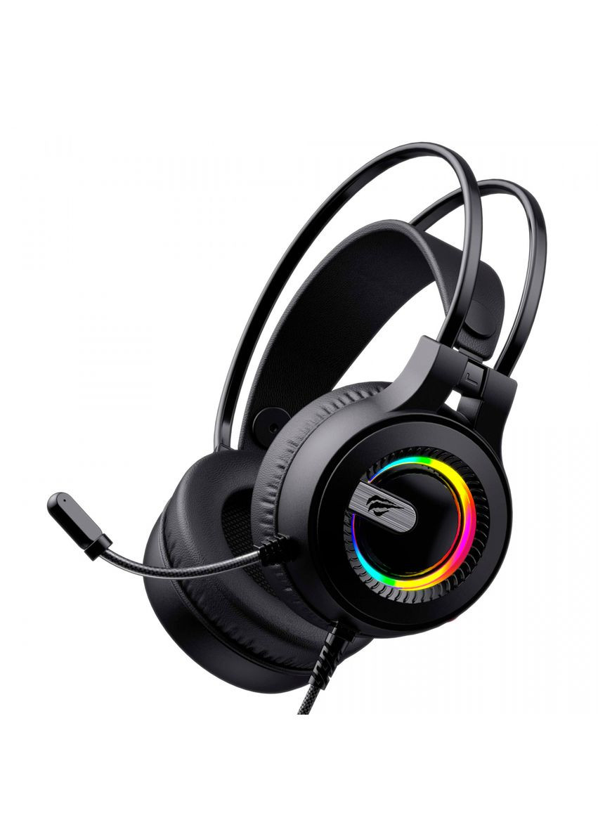 Ігрові навушники з мікрофоном і підсвіткою HVH2040d RGB чорні Havit (282313774)