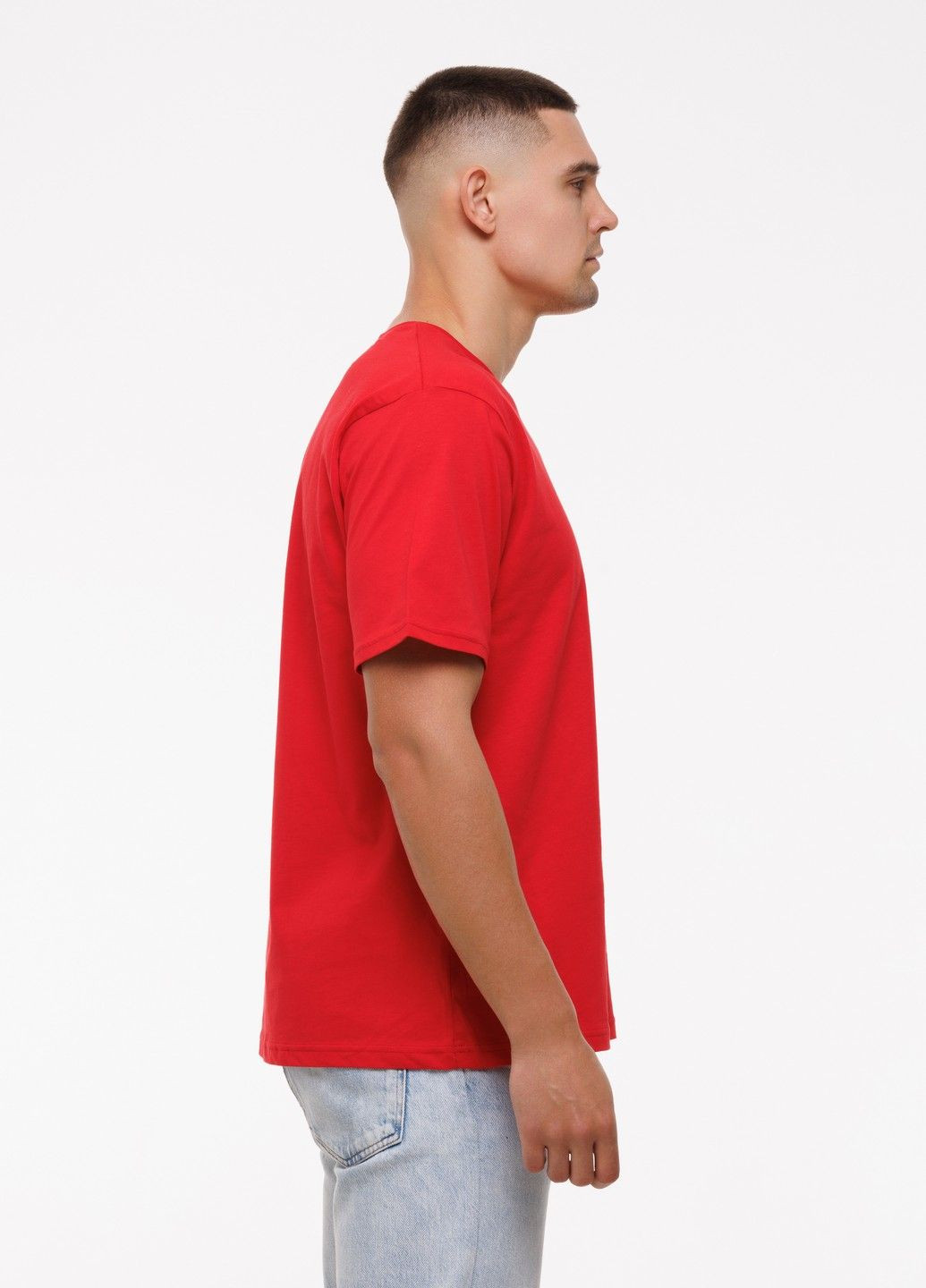 Красная футболка мужская свободная m красный (1213439166421) Наталюкс 12-1343