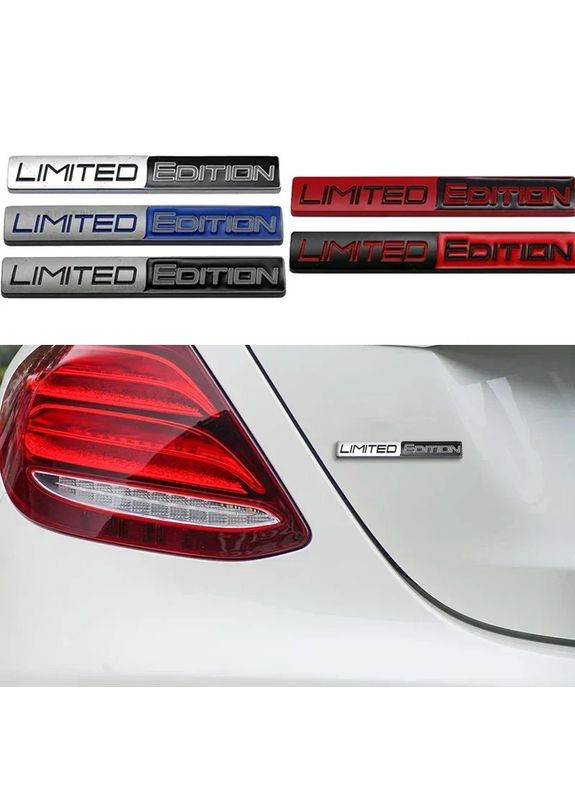 Эмблема надпись LIMITED EDITION серебро+красный 103х15мм металл (на скотче) Mercedes-Benz (369609861)