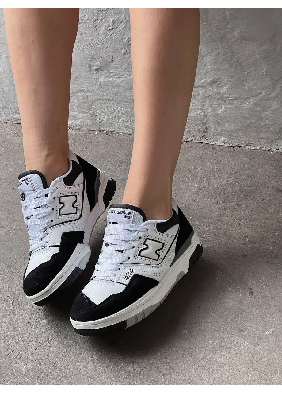 Серые демисезонные кроссовки мужские new balance 550 white grey v3 нью беланс 550 No Brand