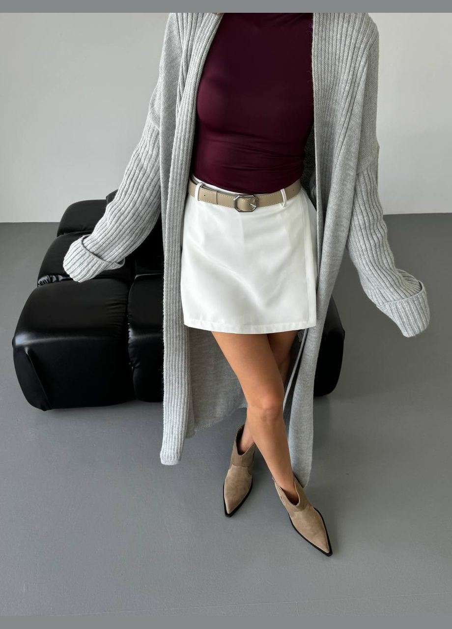 Серый демисезонный кардиган MonCher