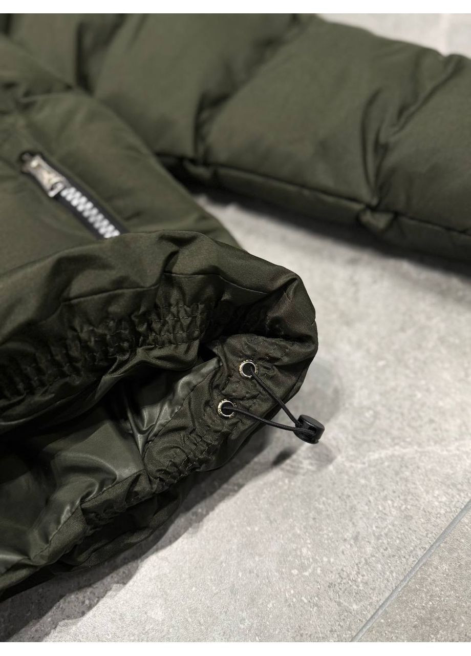 Оливковая (хаки) мужская зимняя куртка No Brand