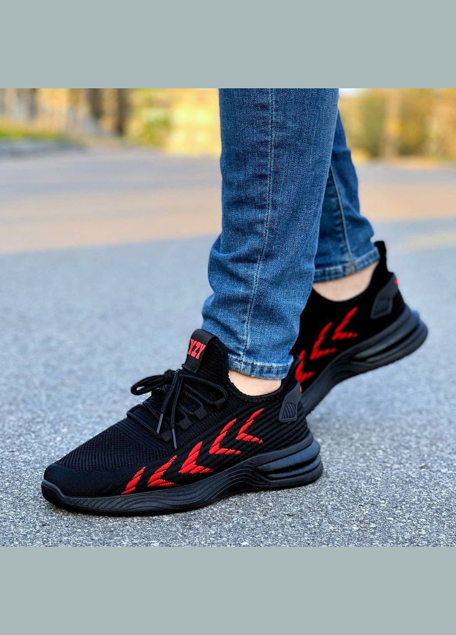 Чорні Літні кросівки чоловічі summer black YZY