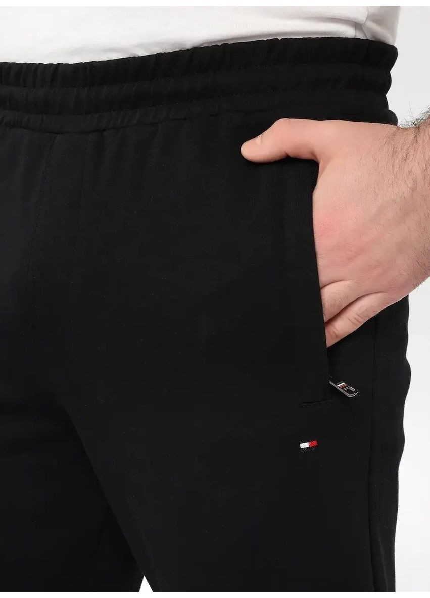 Черные спортивные, повседневный, кэжуал демисезонные брюки Tommy Hilfiger