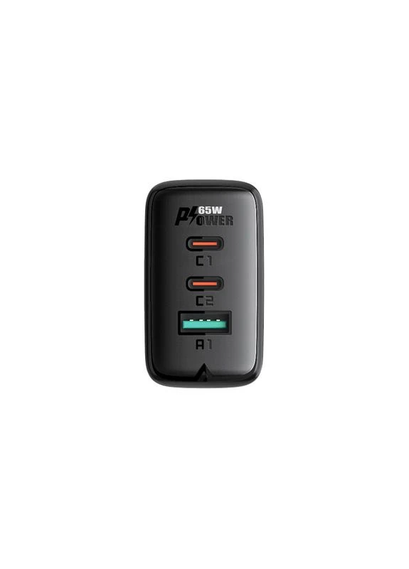 Мережевий зарядний пристрій (USB-C+USB-C+USB-A) 3-port charger set Black (AFA13B) Acefast A13 PD65W (361347689)