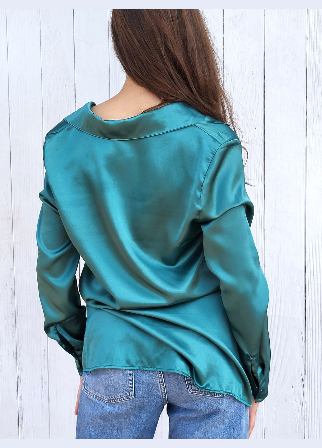 Изумрудная женская блуза-рубашка Nasty Gal