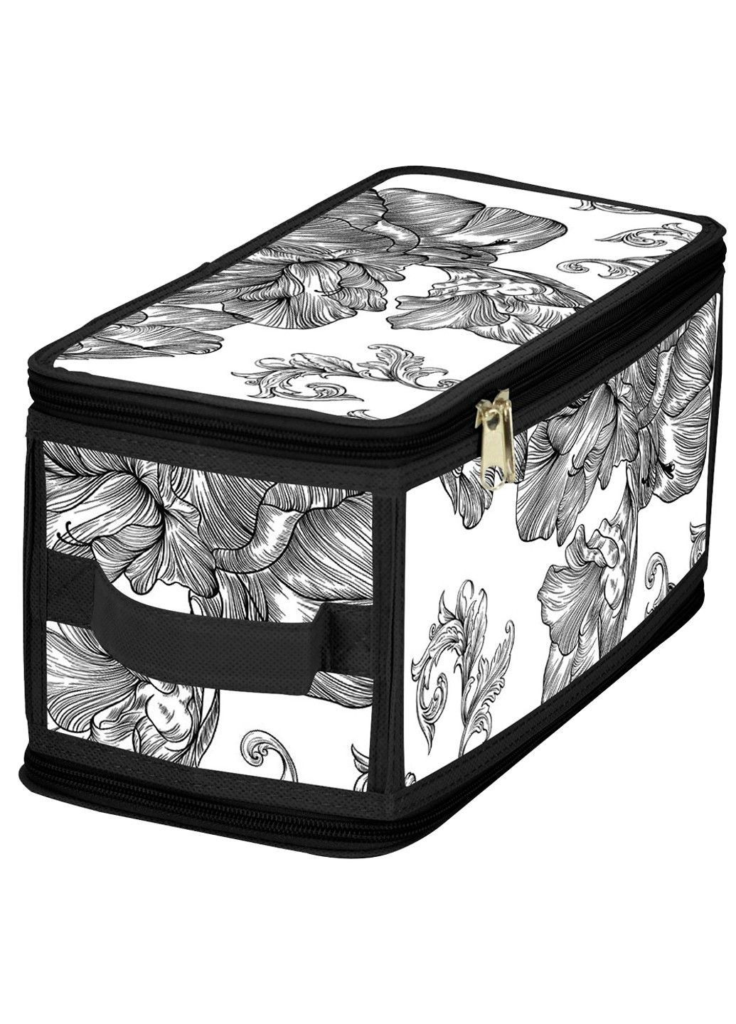 Корзина DB-23 прям. ж/к ж/б Anthracite Flowers 30x15x15 см (DB-23 прям. з/кр с/блеск Anthracite Flowers) IDEA HOME (365277100)