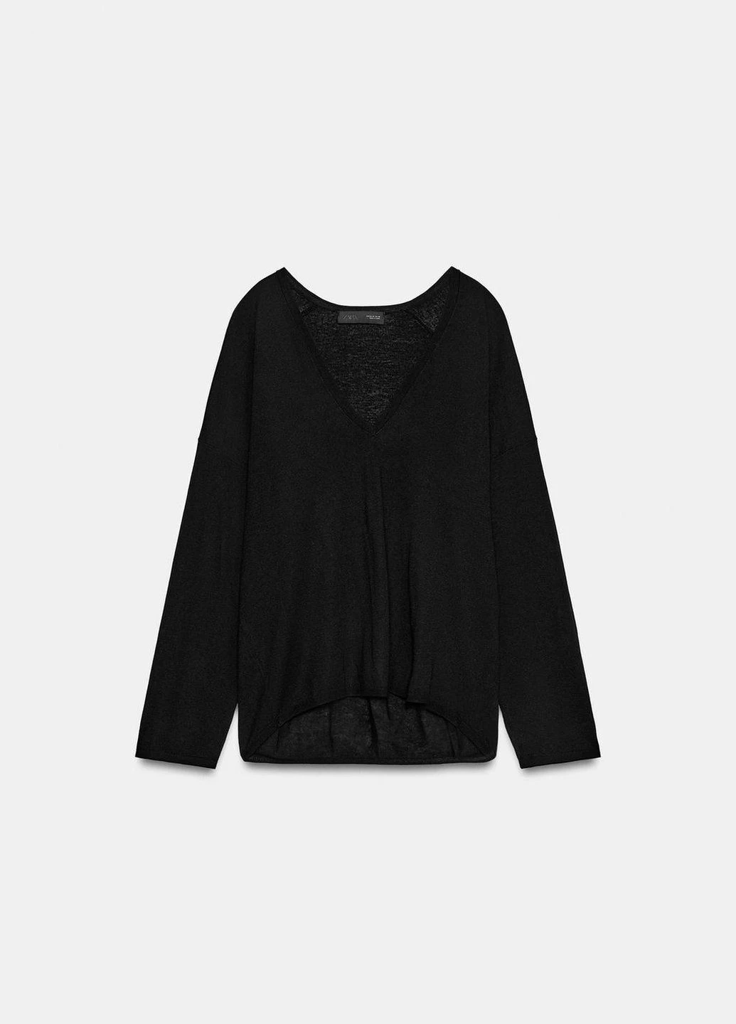 Черный летний свитер Zara