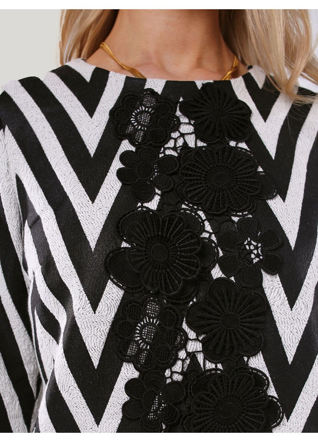 Комбінована сукня футляр в принт зигзаг - ua42 / eu36 Iren Klairie