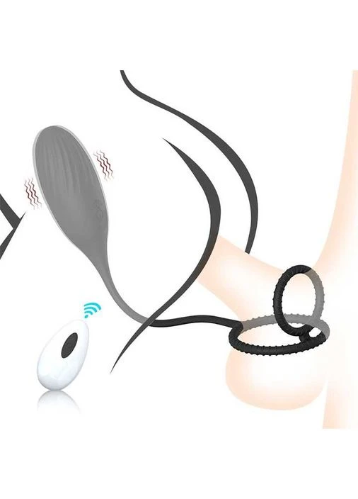 Вібратор Kinky 3 в 1: ерекційне кільце з масажером простати, вібратор для пар, віброяйце No Brand (382033340)