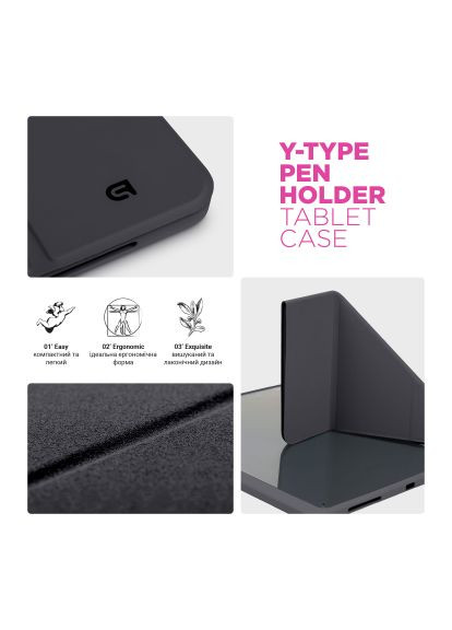 Чехол для планшета Y-Type PEN Samsung Galaxy Tab S9+/S9 FE+/S10+ Black (ARM85524) ArmorStandart Y-Type PEN Samsung Galaxy Tab S9+ / S9 FE+ / S10+ (366695455)