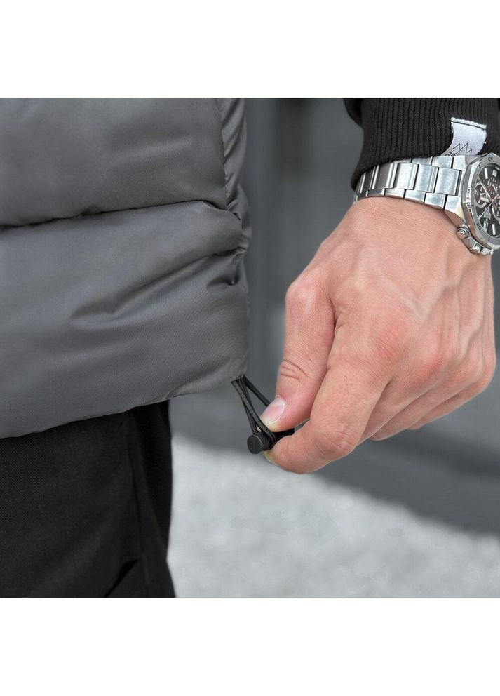 Стильний чоловічий жилет плащівка весна/осінь сірий Freedom (349462170)