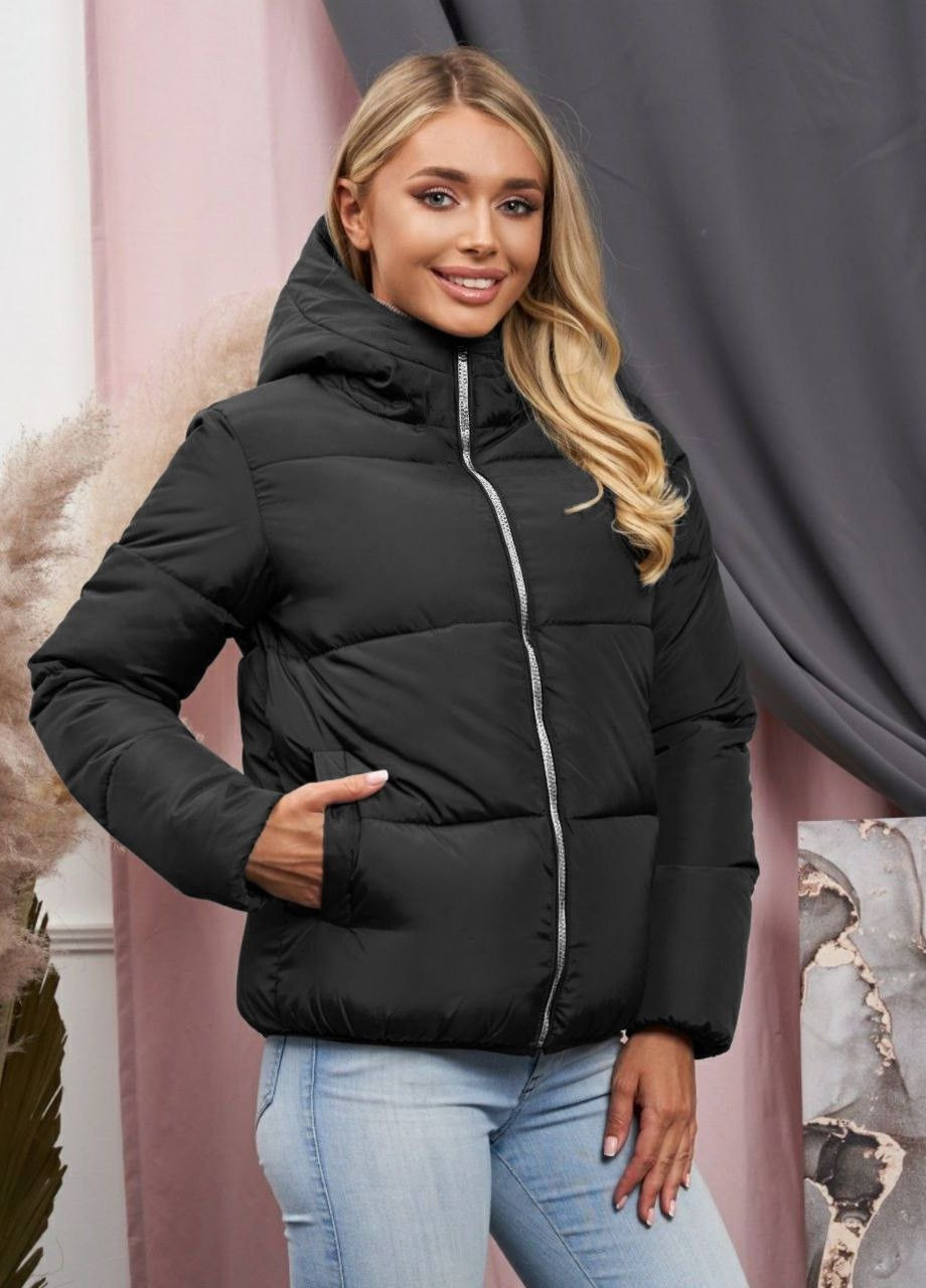 Чорна демісезонна куртка к-009 чорна SoulKiss k-009