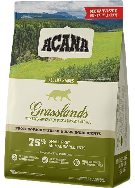Сухий корм для кішок всіх порід Grasslands Cat 1.8 кг (a64218) Acana (280951642)