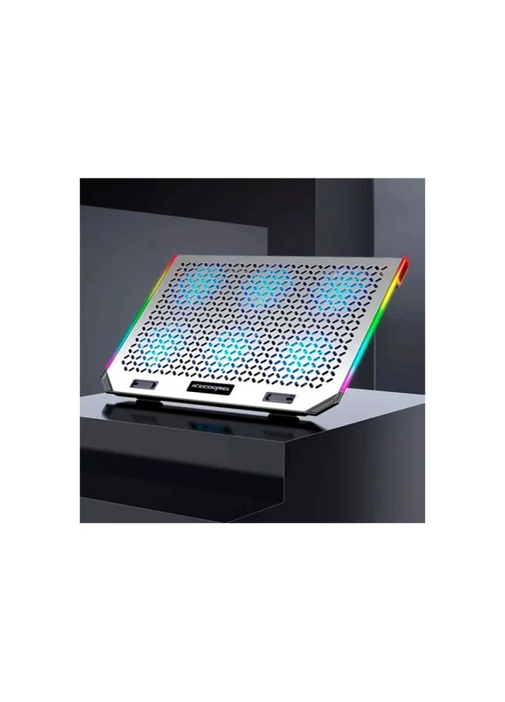 Подставка для ноутбука 10-15.6", 6*80mm 1800 RPM, 2*USB, 366x256x23mm, RGB (m134812) IceCoorel 10-15.6", 6*80mm 1800 RPM, 2*USB, 366x256x23mm, RG (382958849)