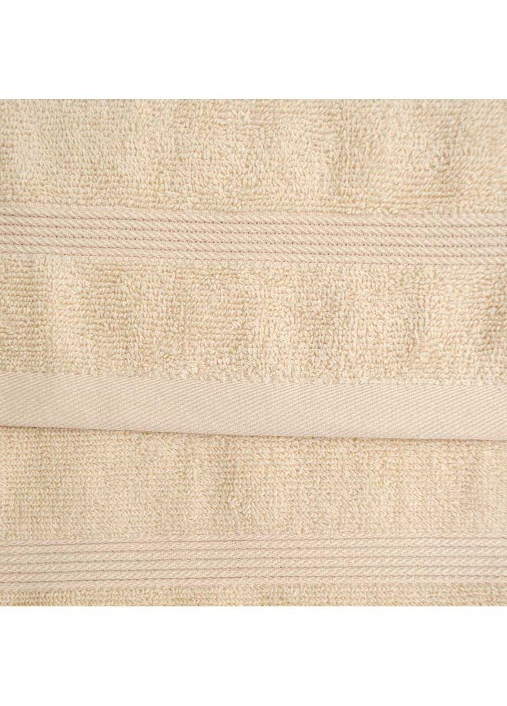 Махровий рушник для ніг з полосками 50х70см 450г/м2 ( ) GM Textile бежевий