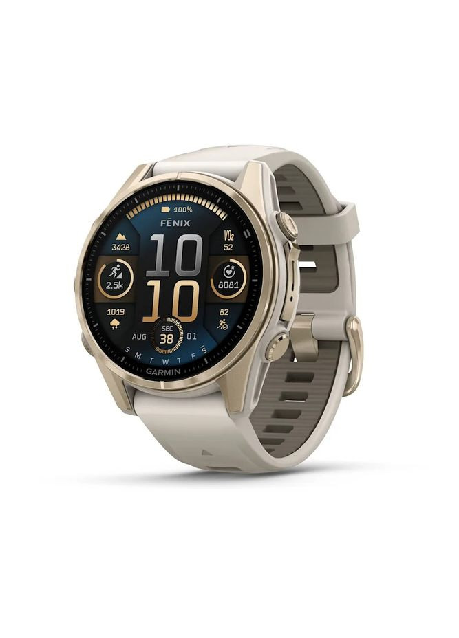 Смарт-годинник Fenix 8 43mm AMOLED Sapphire Soft Gold with Fog Gray Silicone (010-02903-18) Garmin (364872137)