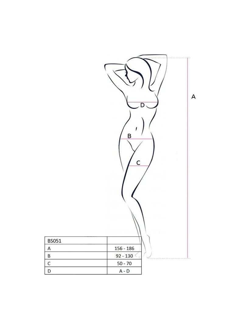 Бодистокинг BS051 - CherryLove Passion чёрный полиамид, эластан
