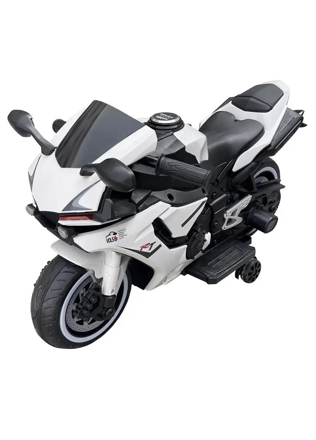 Дитячий мотоцикл на акумуляторі VOLSO VS1900W Електромотоцикл для дитини 12v від 5 років 40 Вт Білий/Чорний No Brand (352742627)