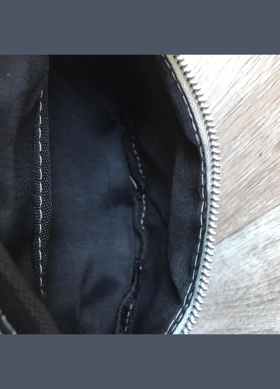 Женская бананка мессенджер на грудь из экокожи с молнией черная (sku_197) No Brand (330576914)