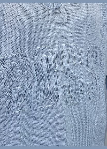 Голубой демисезонный пуловер пуловер Boss V-Neck