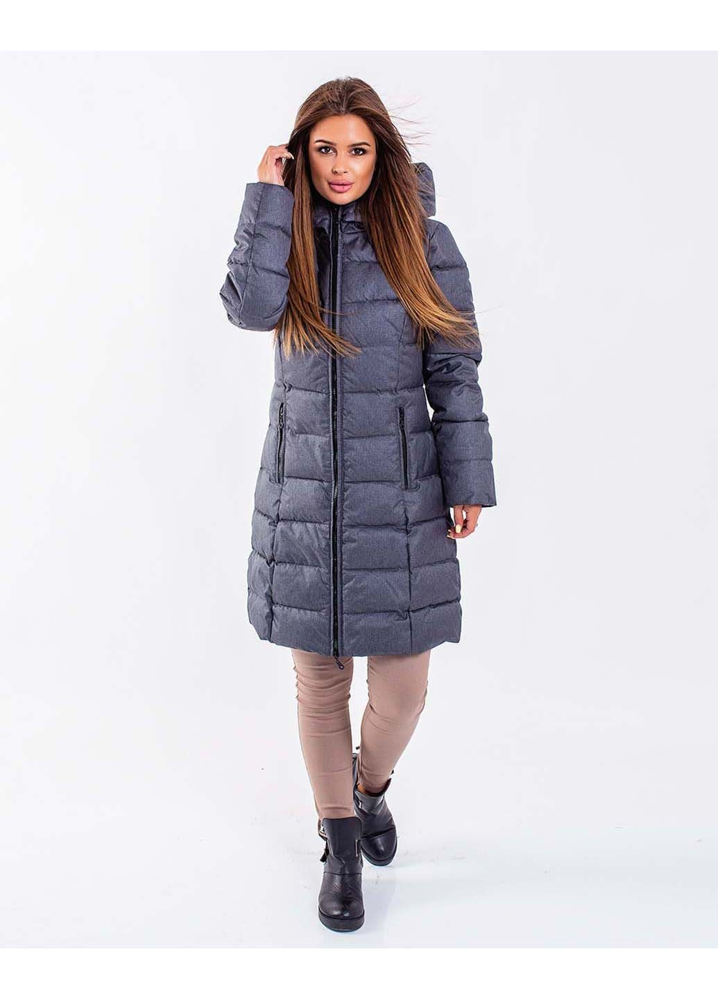 Серый зимний Пуховик indigo.limited