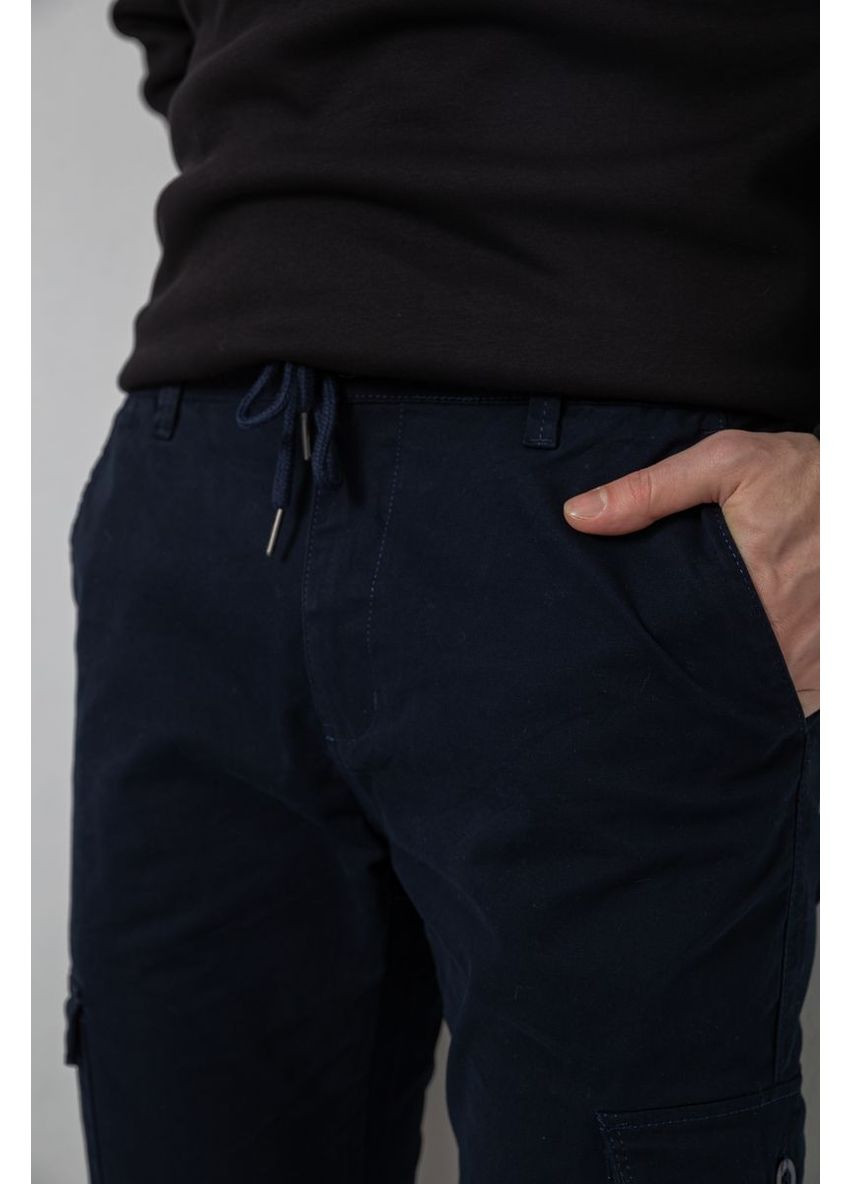 Темно-синие демисезонные прямые джоггеры мужские однотонные, 244rte915 Ager