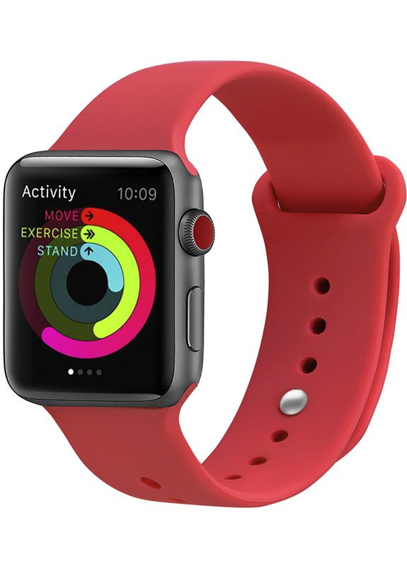 Ремешок Silicone Strap для Apple Watch 42/44 mm Red UWatch (301466451)