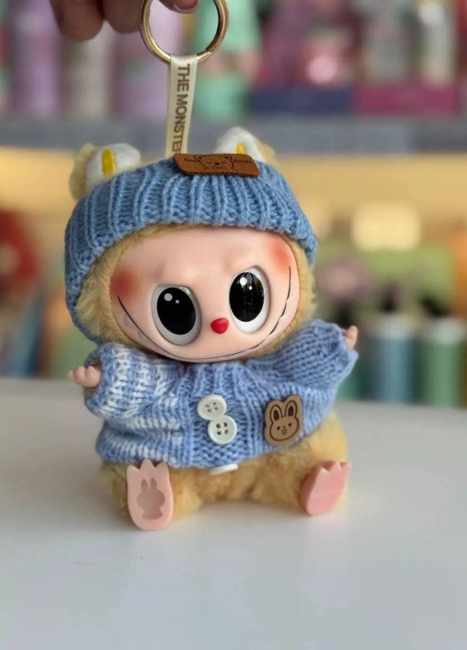 М'яка іграшка брелок Лабубу Fashion Labubu з одягом Pop Mart (336213531)