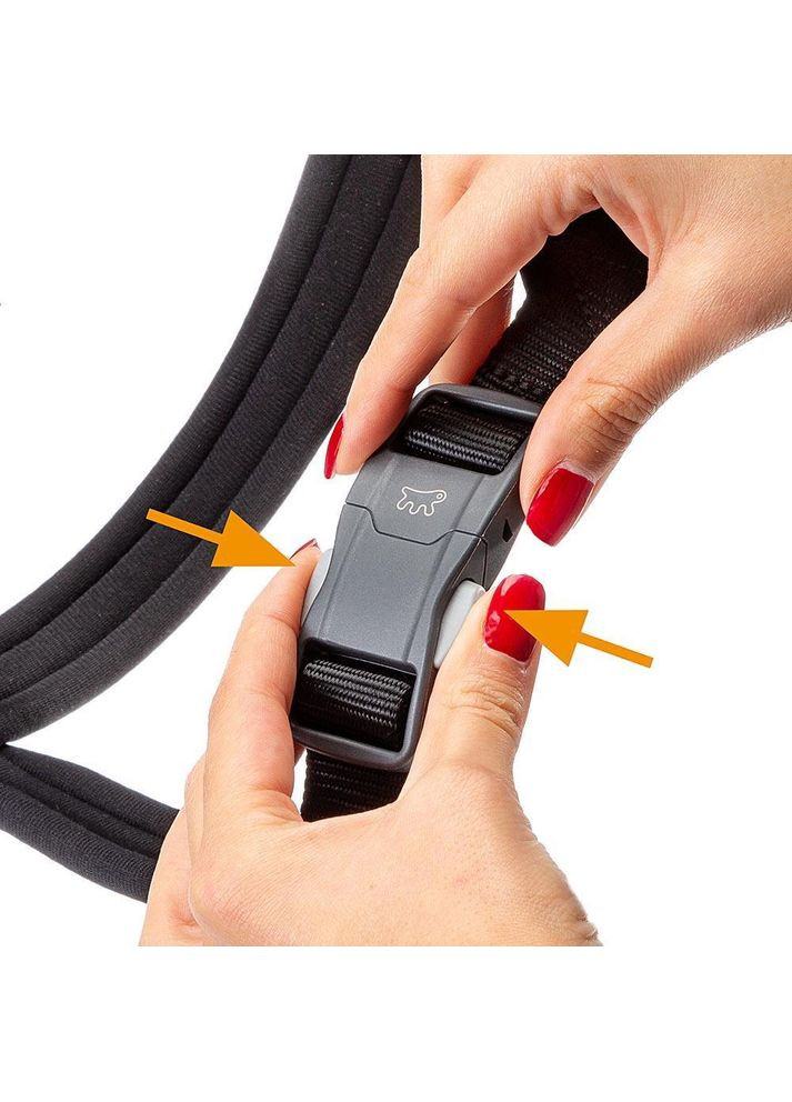 Світлопробивна шлейка для собак з магнітною застібкою Daytona R Cros (Ферпласт Дайтона П Кросс) L B: 70 ae 96 см 25 мм, Червоний Ferplast (297511637)