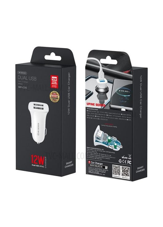 Авто зарядное устройство WP-C35 Upine 12W 2 USB WK (340935516)